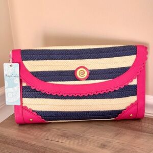 Mud Pie Straw Clutch Bag